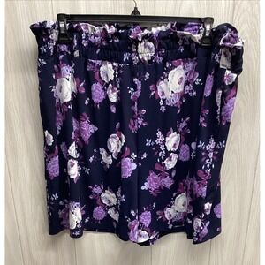 LULAROE Women's (Size 3XL) Elastic Waist Pull On Floral Lounging Shorts 36S‎